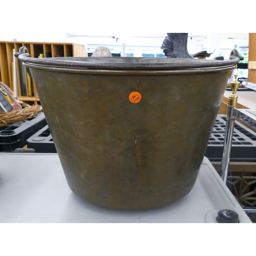 Antique Brass Large Bucket or Cauldron 12''x20''