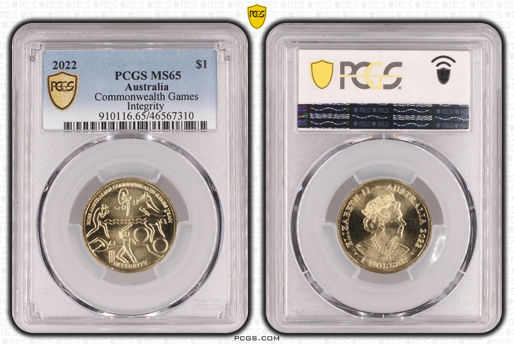 Commonwealth Games Integrity, One Dollar, 2022, PCGS MS65