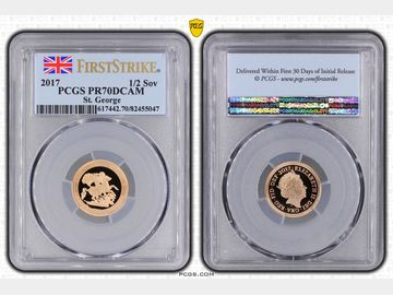 2017 PROOF HALF SOVEREIGN '200TH ANNIVERSARY' PR70 DCAM TOP POP!