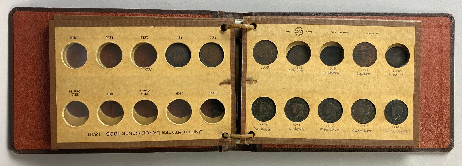 Lot of (19) Large Cents in an old Meghrig Album