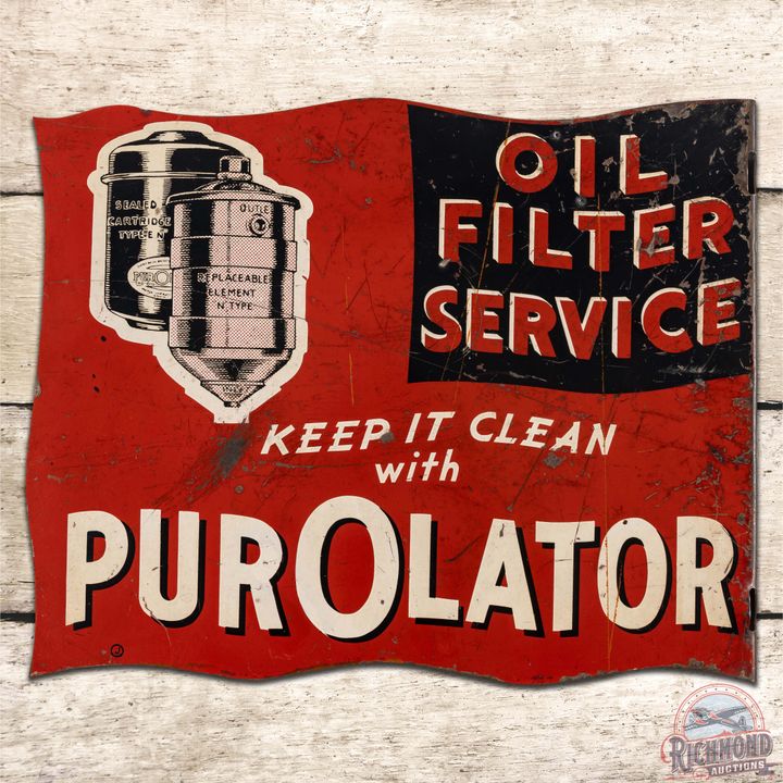Keep it Clean w/ Purolator Oil Filter Service DST Flange Sign