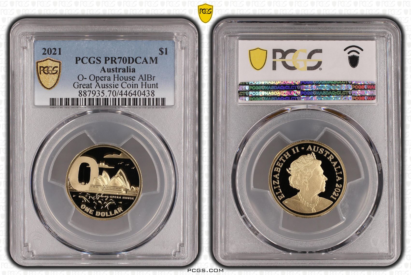 2021 Australia One Dollar, $1 O- Opera House AlBr PCGS - PR70DCAM POP 20/0 -438