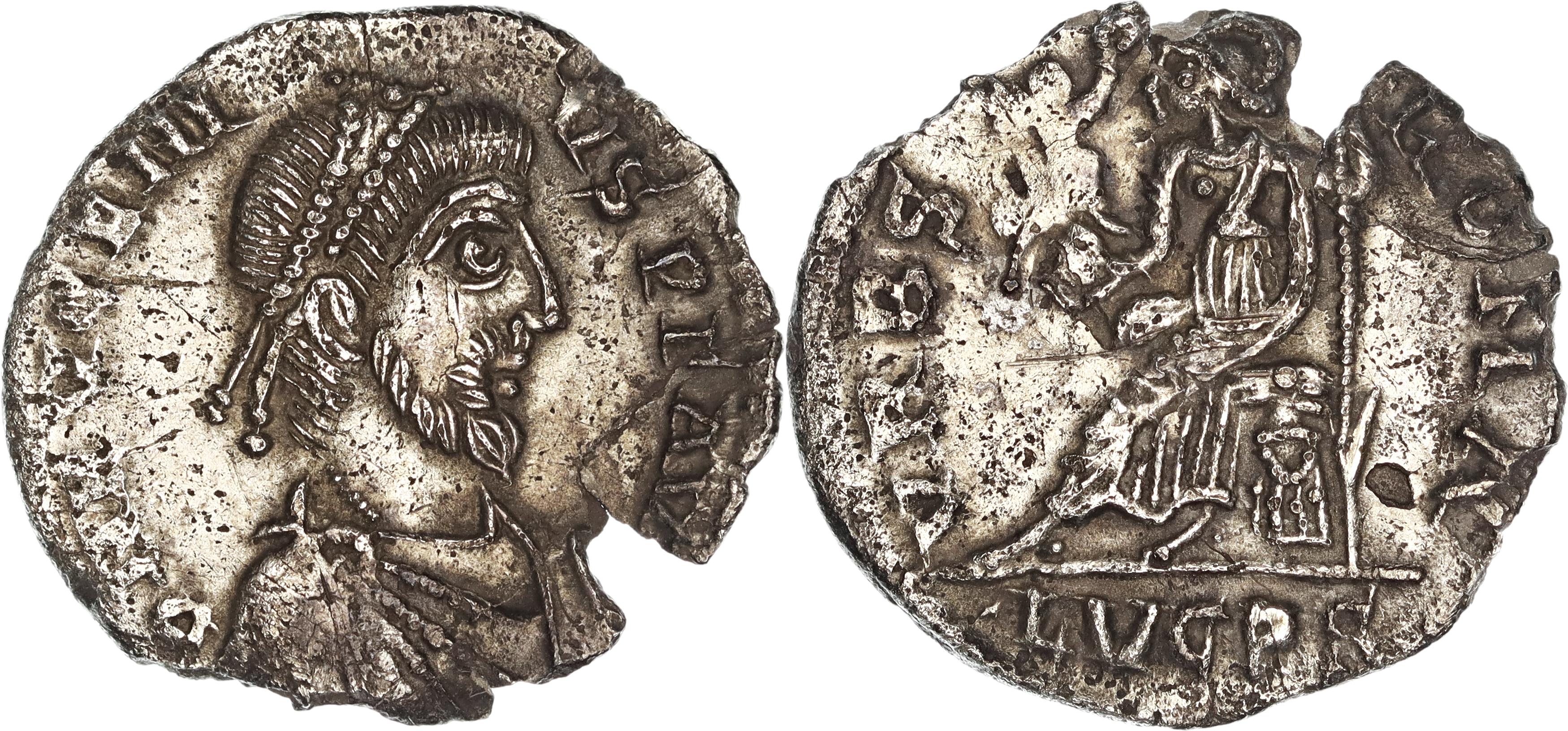 Roman Empire, Eugenius, Silver Siliqua, 392-394 AD, gVF+