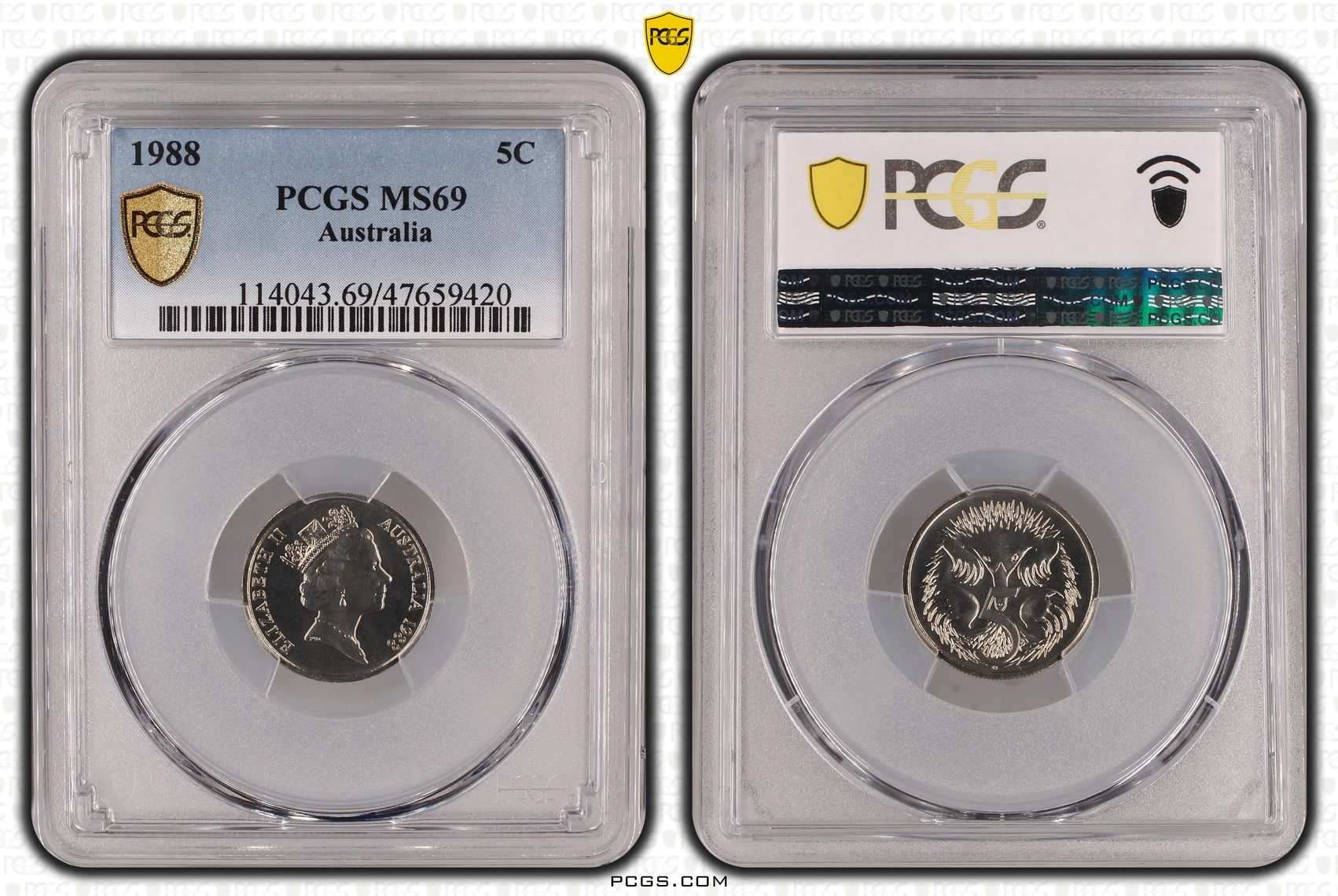 Five Cent, 1988 POP Report 18/0, PCGS MS 69