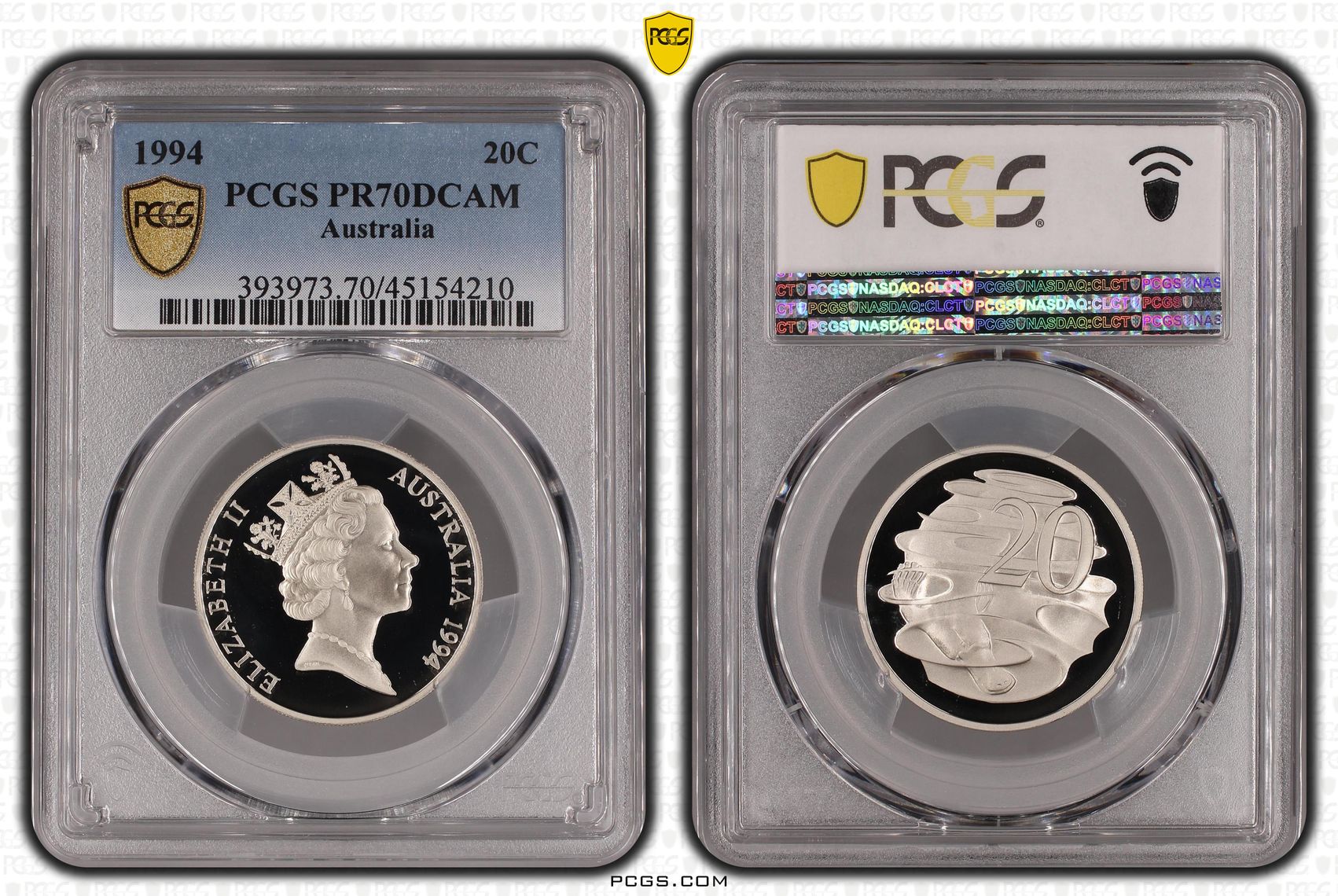 Elizabeth II, Twenty Cent, 1994, PCGS PR 70DCAM