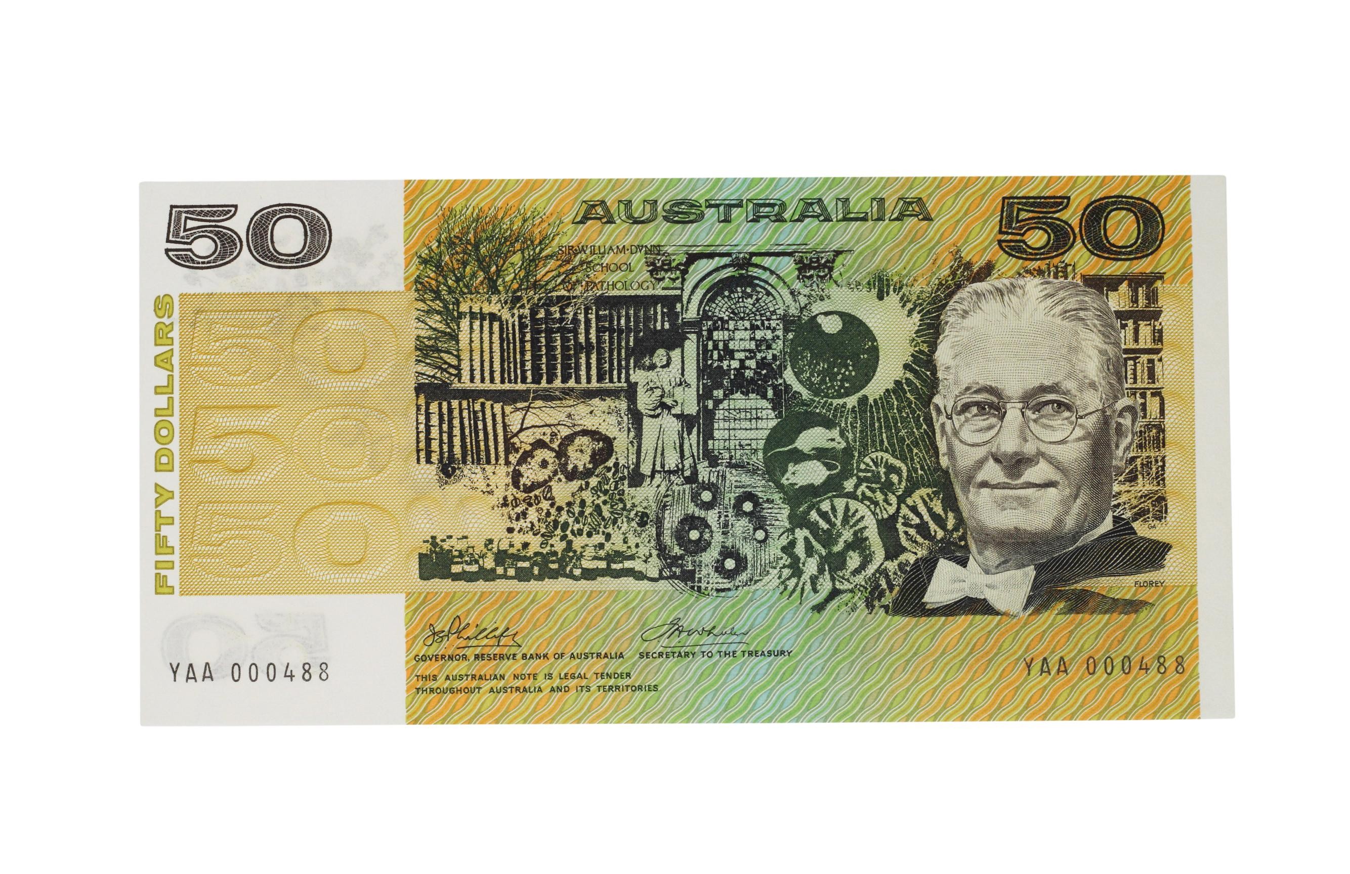 2256. · Phillips/Wheeler, Fifty Dollars, 1973, UNC