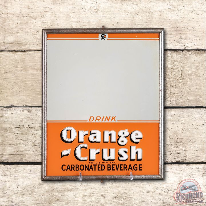 Drink Orange Crush Carbonated Beverages Advertising Mirror Sign TAC 8.5