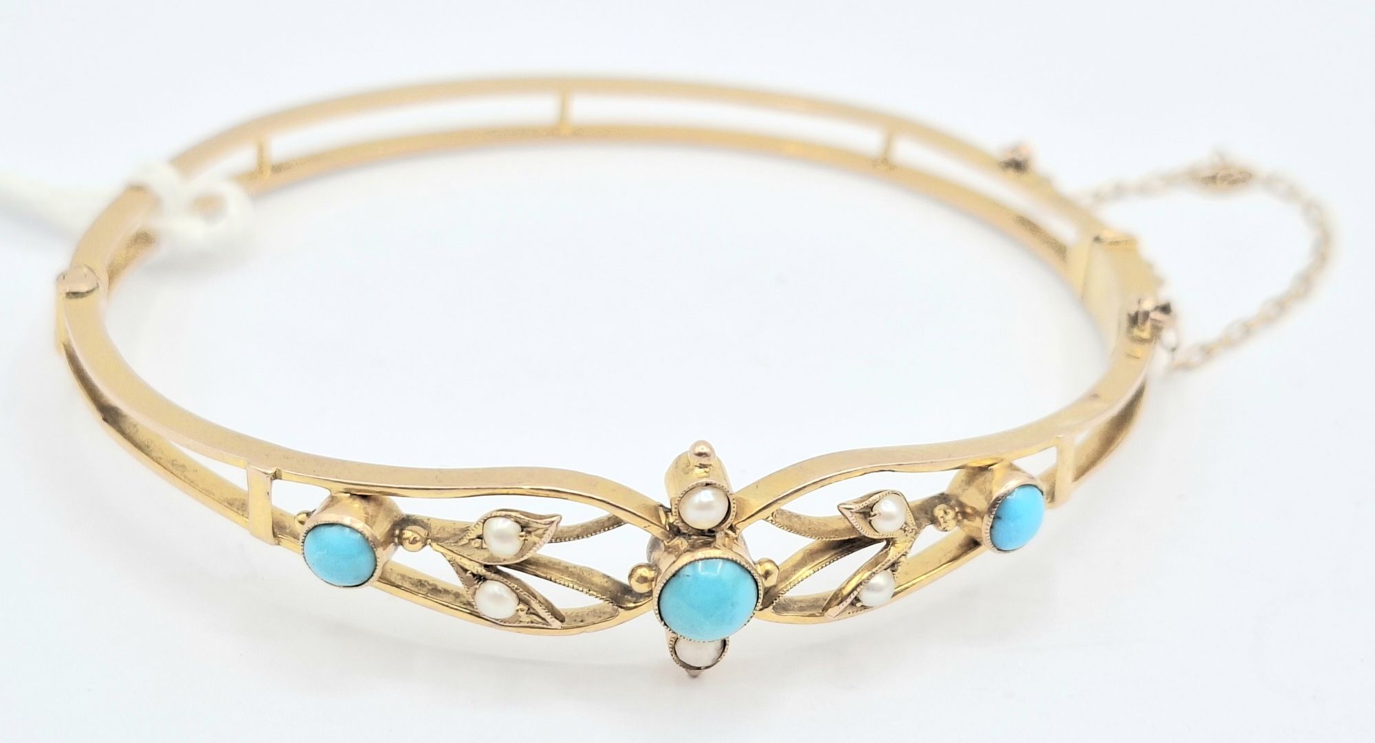 297 · ANTIQUE 9CT HINGED BRACELET