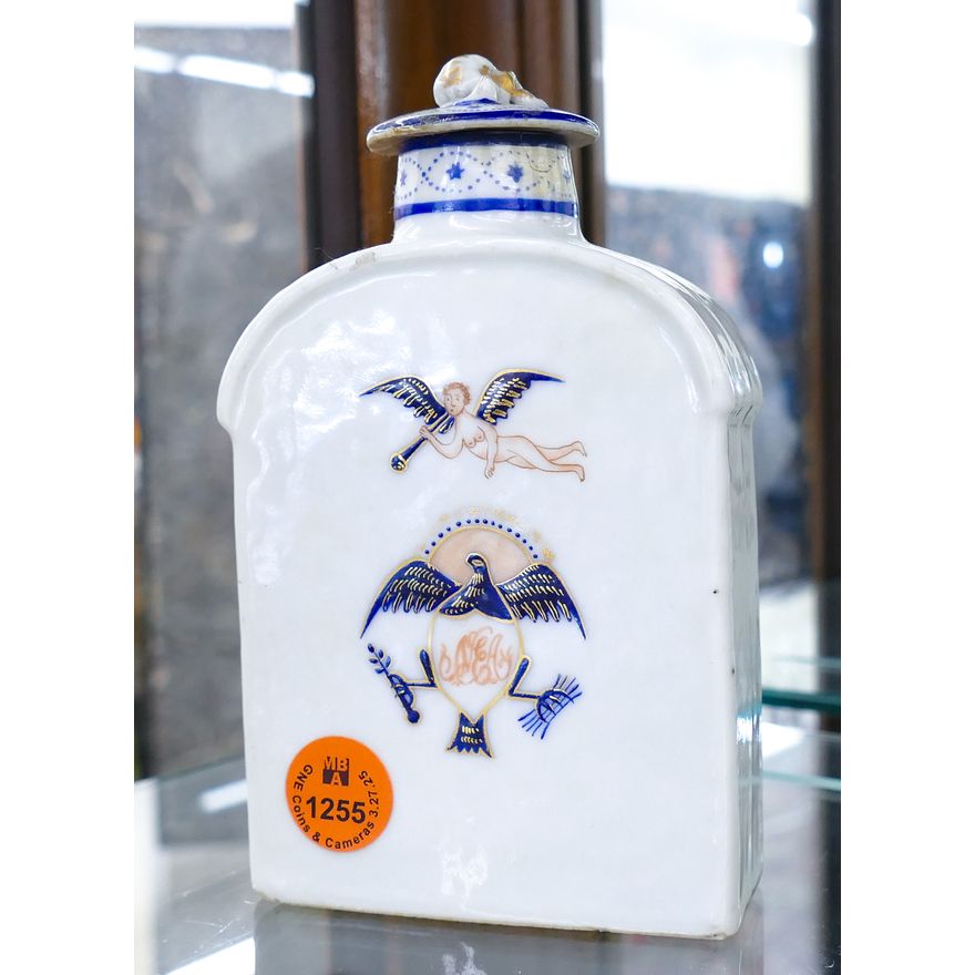 Antique Chinese Export Porcelain Tea Caddy 5.25''