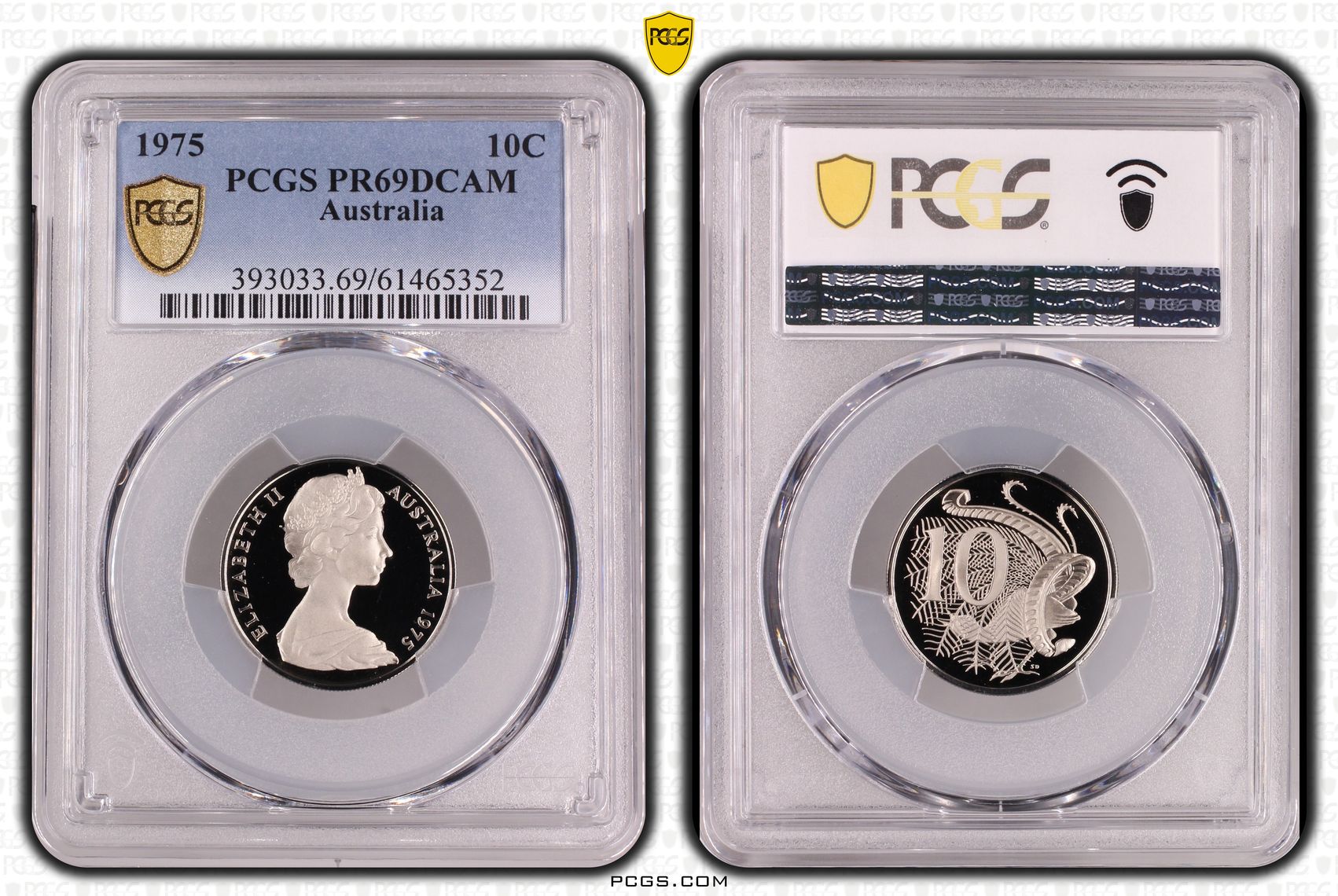 Ten Cent, 1975, Pcgs Pr69dcam