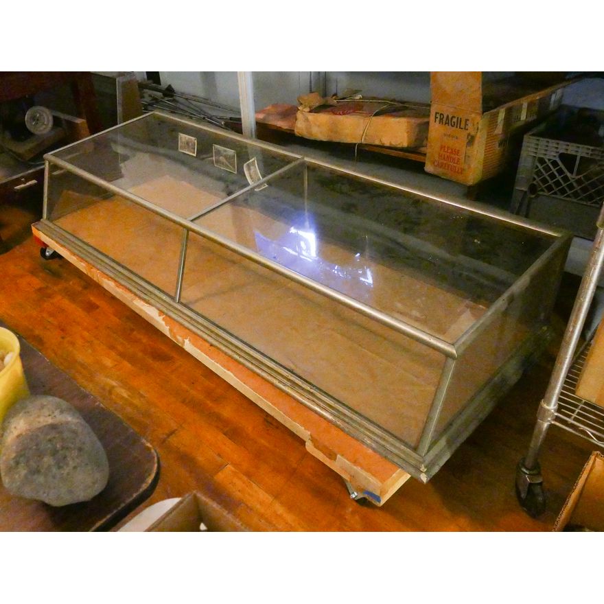 Nickel Plated Tabletop Display Case Store Fixture- 70x22x13''