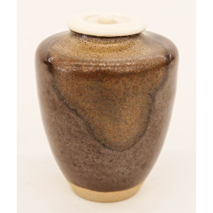 Japanese Tenmoku Glazed Chaire Tea Jar 3''x2''
