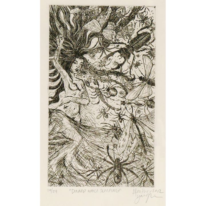 Heather McLaughlin ''Dinner While Sleeping'' 2012 Etching