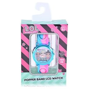 ONE SIZE MGA ENTERTAINMENT L.O.L. SURPRISE! POPPER UNISEX CHILDRENS LCD WATCH IN GRADIENT BLUE TO PINK (LOL4634WM)