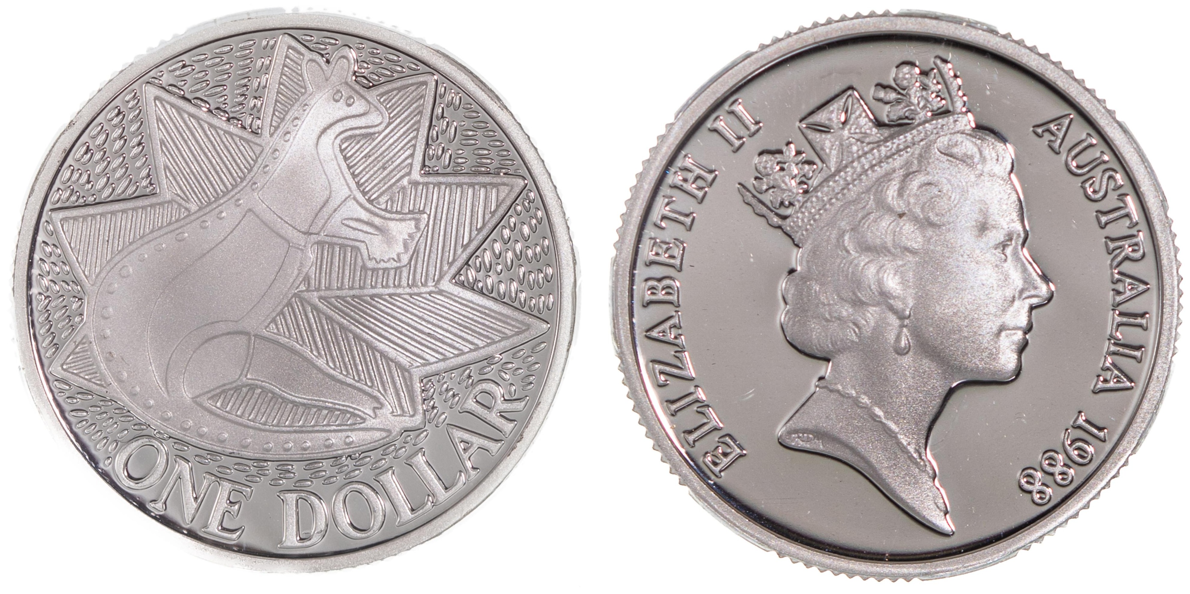 Elizabeth II, Silver, Aboriginal Art, One Dollar, 1988, PCGS PR 69DCAM
