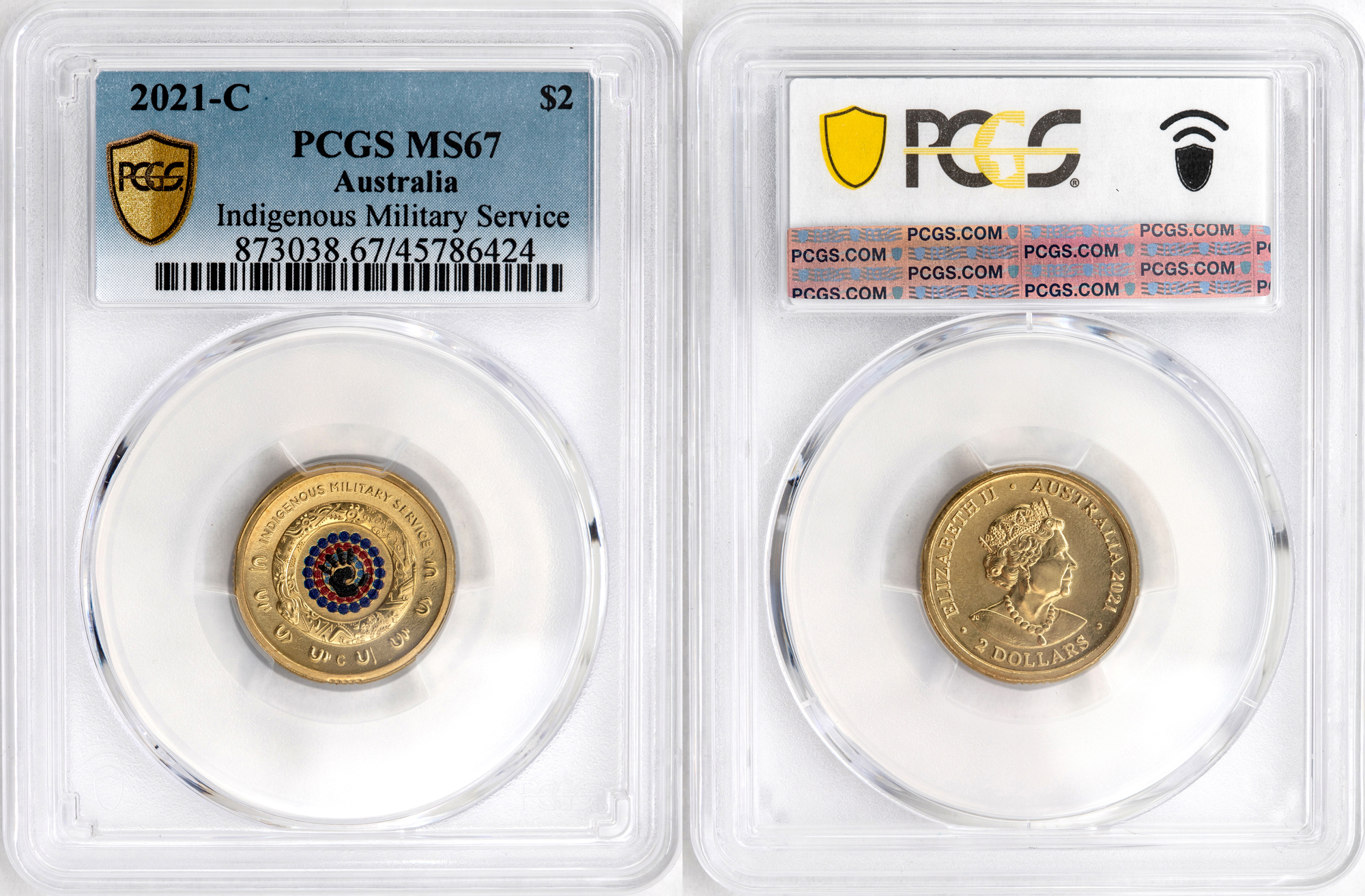Elizabeth II, Indigenous Military Service, Two Dollar, 2021-C, PCGS MS 67