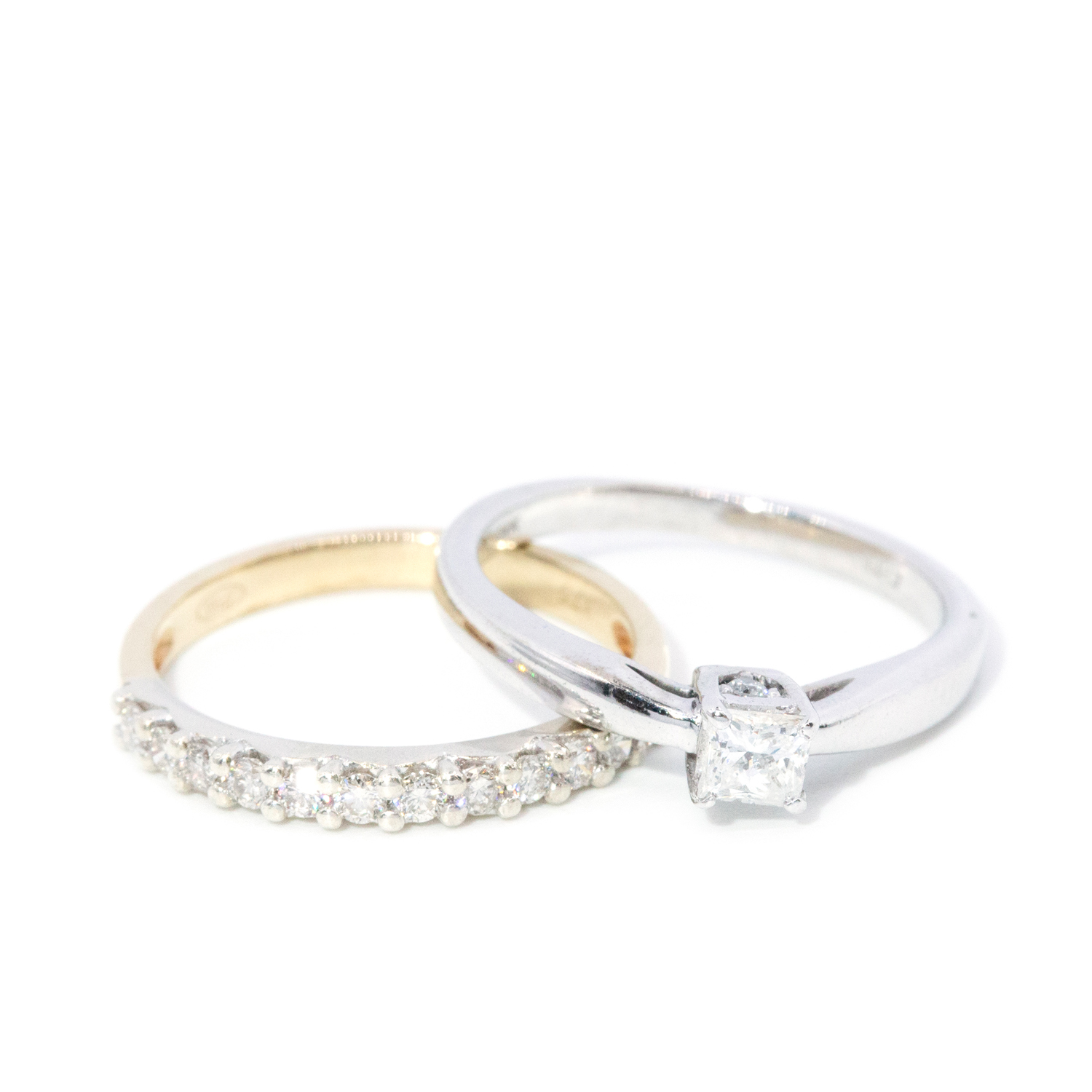 Two Gold Diamond Rings