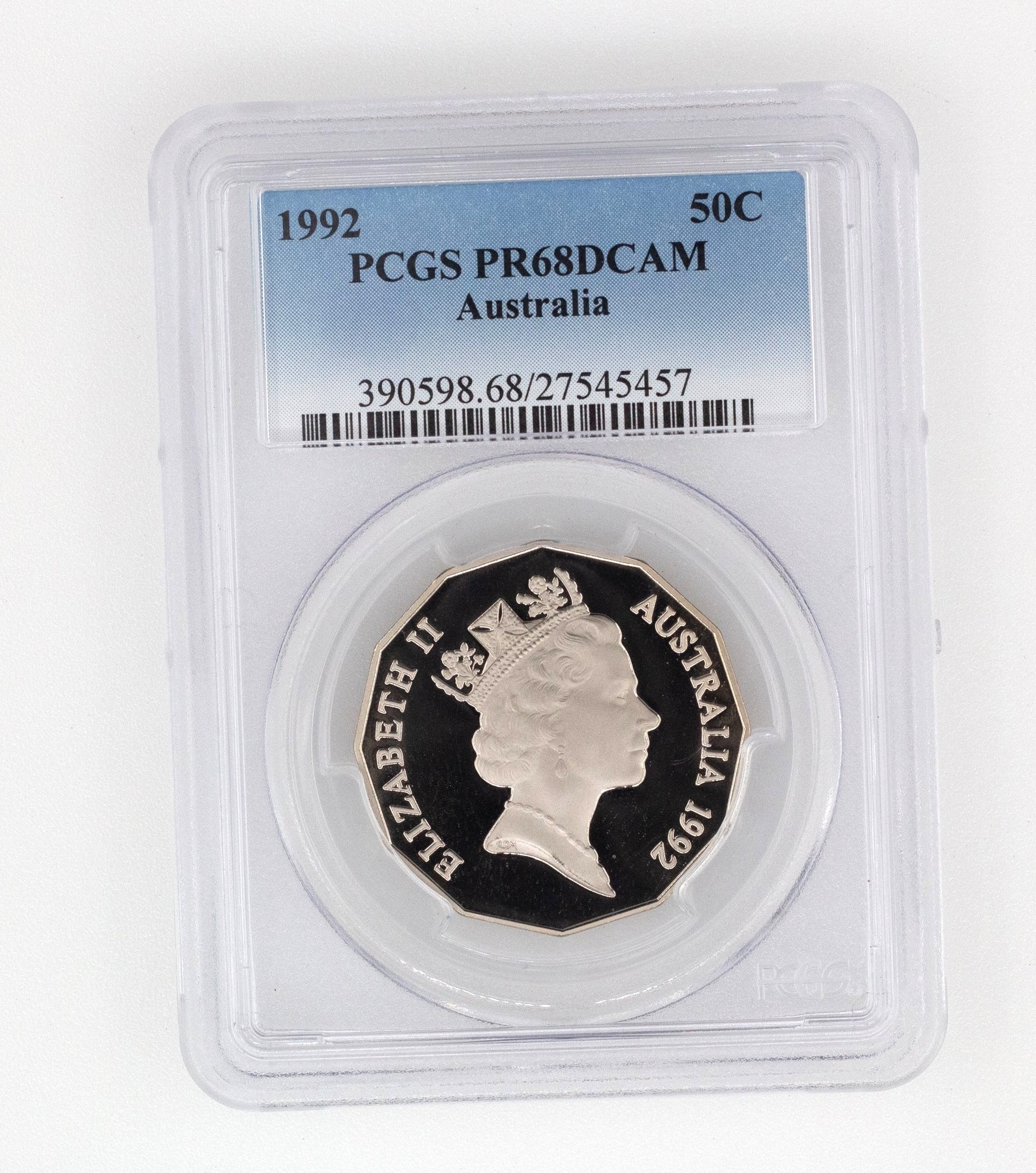Elizabeth II, Fifty Cent, PR68DCAM , 1992