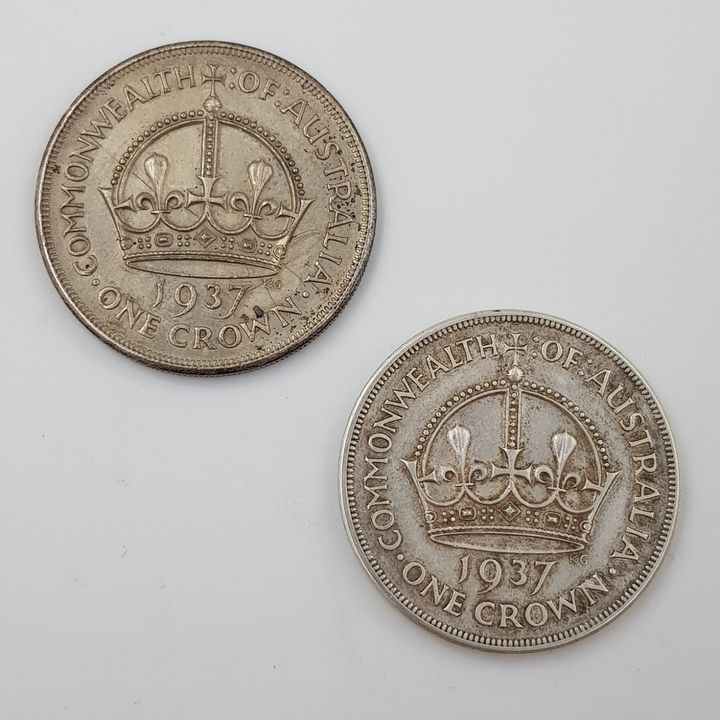 Aus. 1937 Crowns (x2)