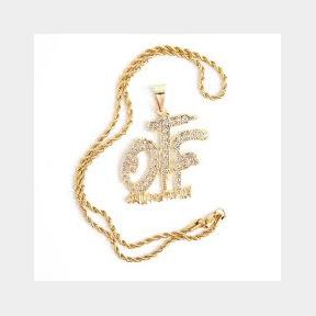OTF Only The Family Ice d Out Bling Pendant encrusted in Zircon Stones - Silver - - Bar 9901064769982 - 51737/10873 AS B2 (S5)