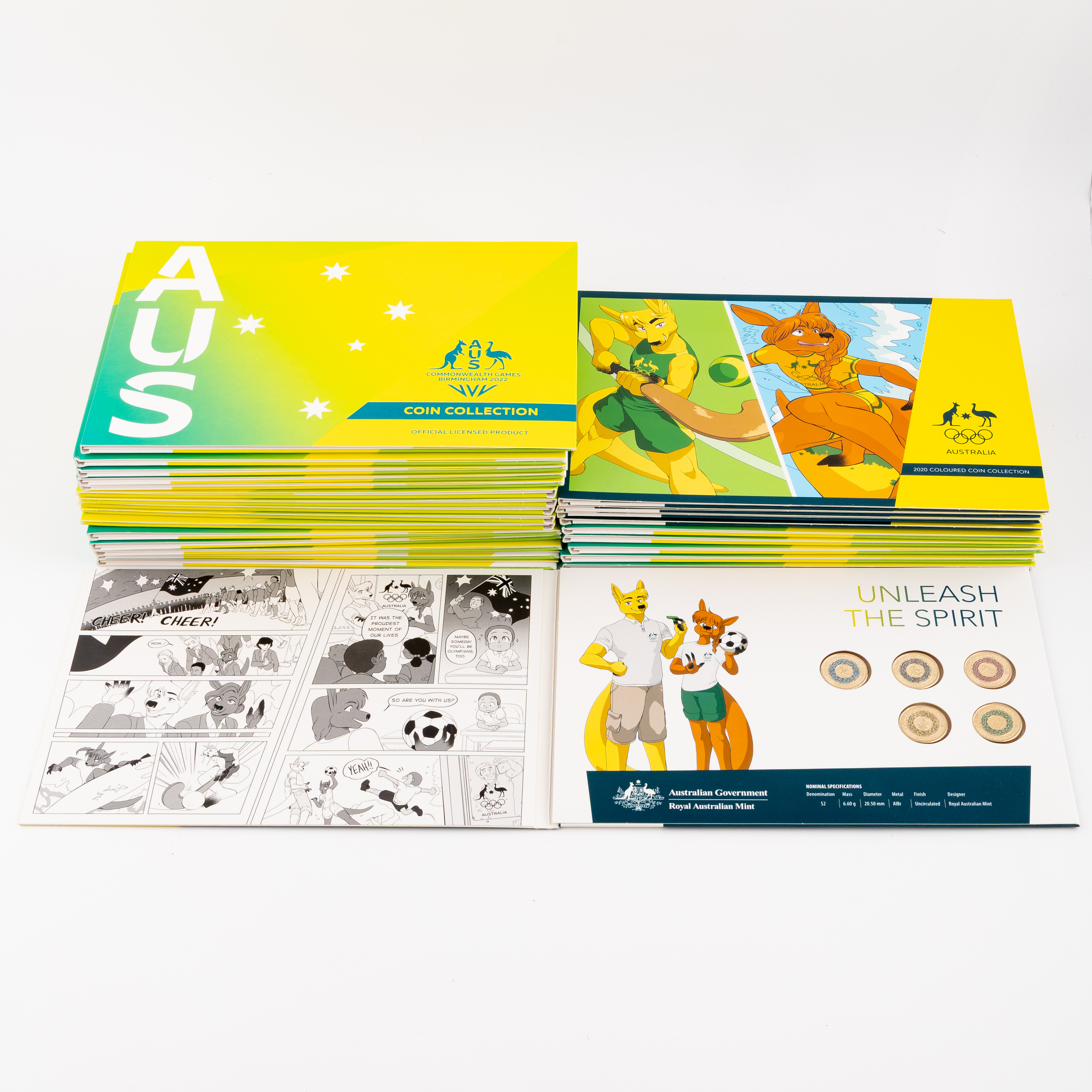 Elizabeth II, RAM - Olympic Team & Commonwealth Games , One Dollar - Two Dollars, 2020 - 2022, UNC