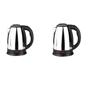 Condere 2 Liter Cordless Stainless Steel Electric Kettle Set of 2 | USED