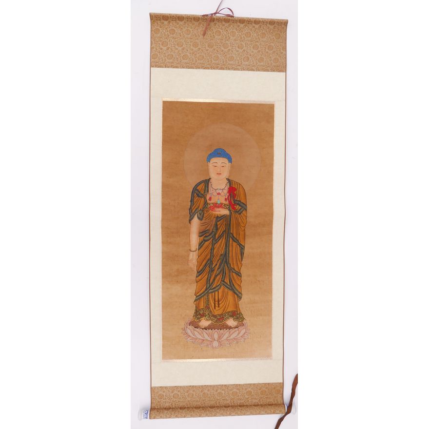 3pc Asian Wall Scrolls- Buddha, Cranes, and Goose