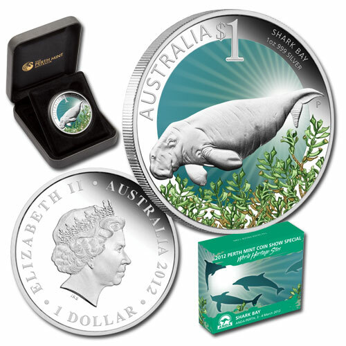 2012 Perth Mint $1 World Heritage Sites Shark Bay 1oz Silver Coin ANDA
