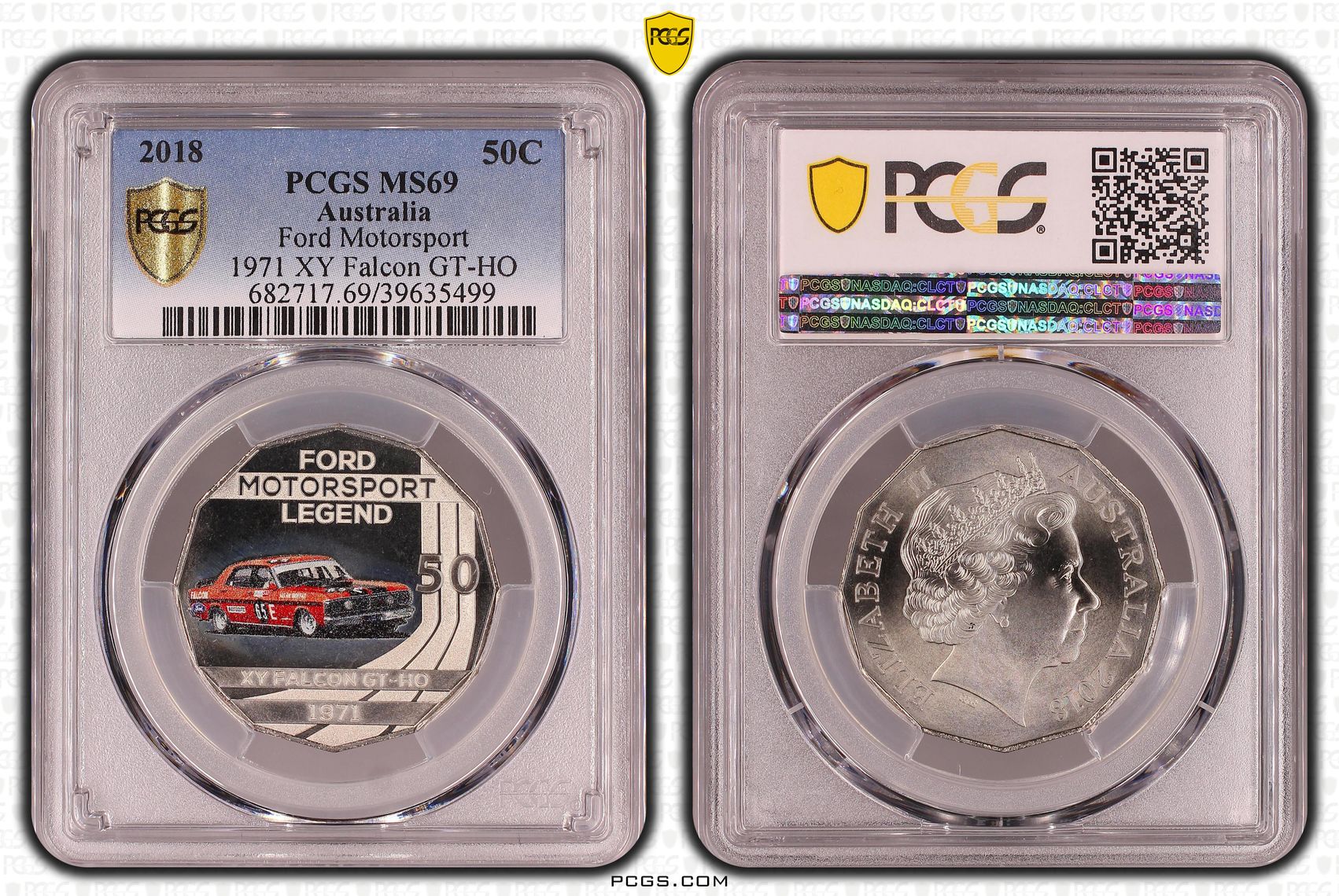 364 · Ford Motorsport - 1971 XY Falcon GT-HO, Fifty Cent, 2018, PCGS MS69