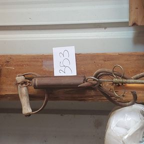 Scales, cow kickers; hay hooks; old metal tools