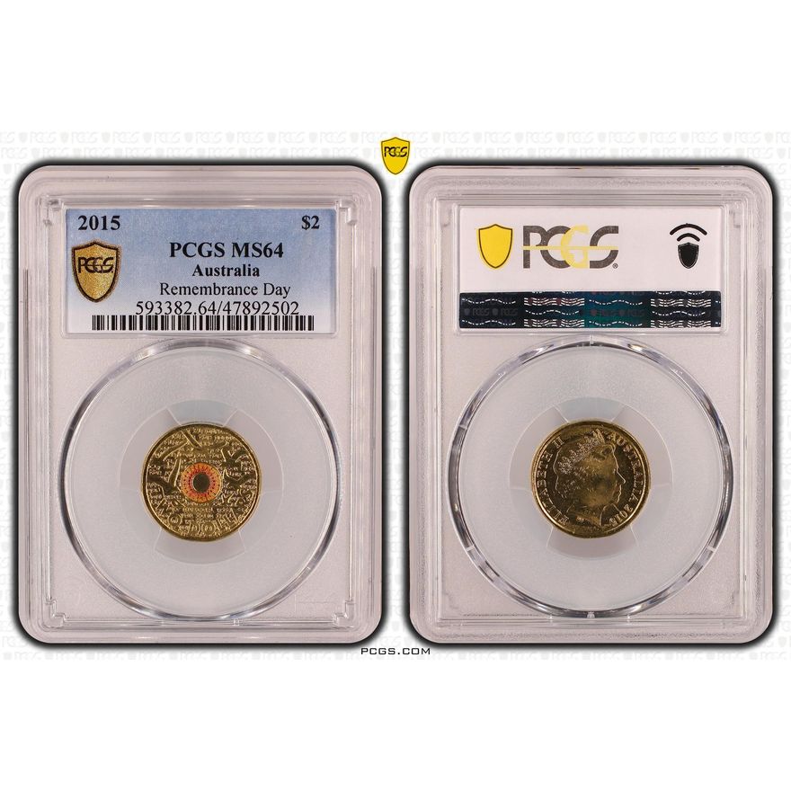 Remembrance Day-In Flanders Fields, Two Dollar, 2015, PCGS MS 64