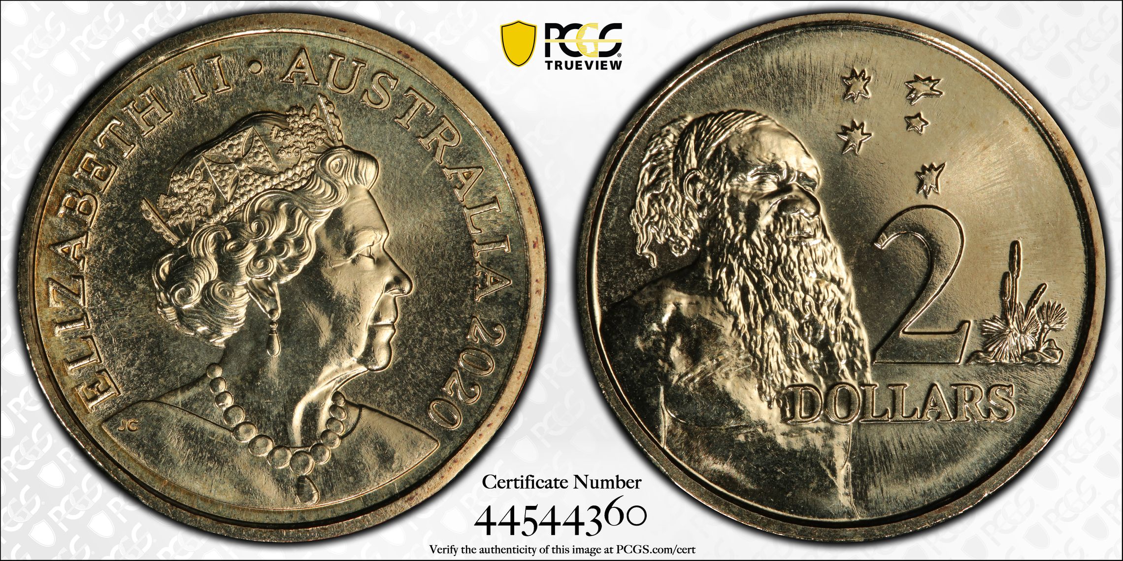 2020 Australia Two Dollar, $2 6th Portrait PCGS - MS66 -360