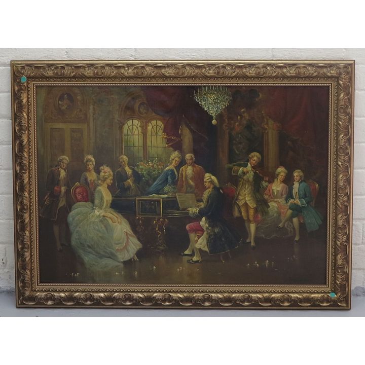 LARGE FRAMED OIL ON CANVAS