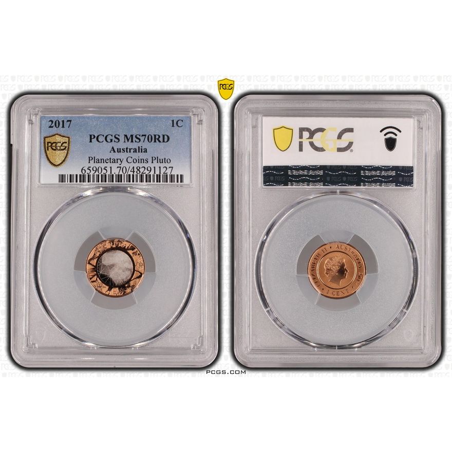 Elizabeth II, Planetary Coins Pluto, One Cent, 2017, PCGS MS70RD