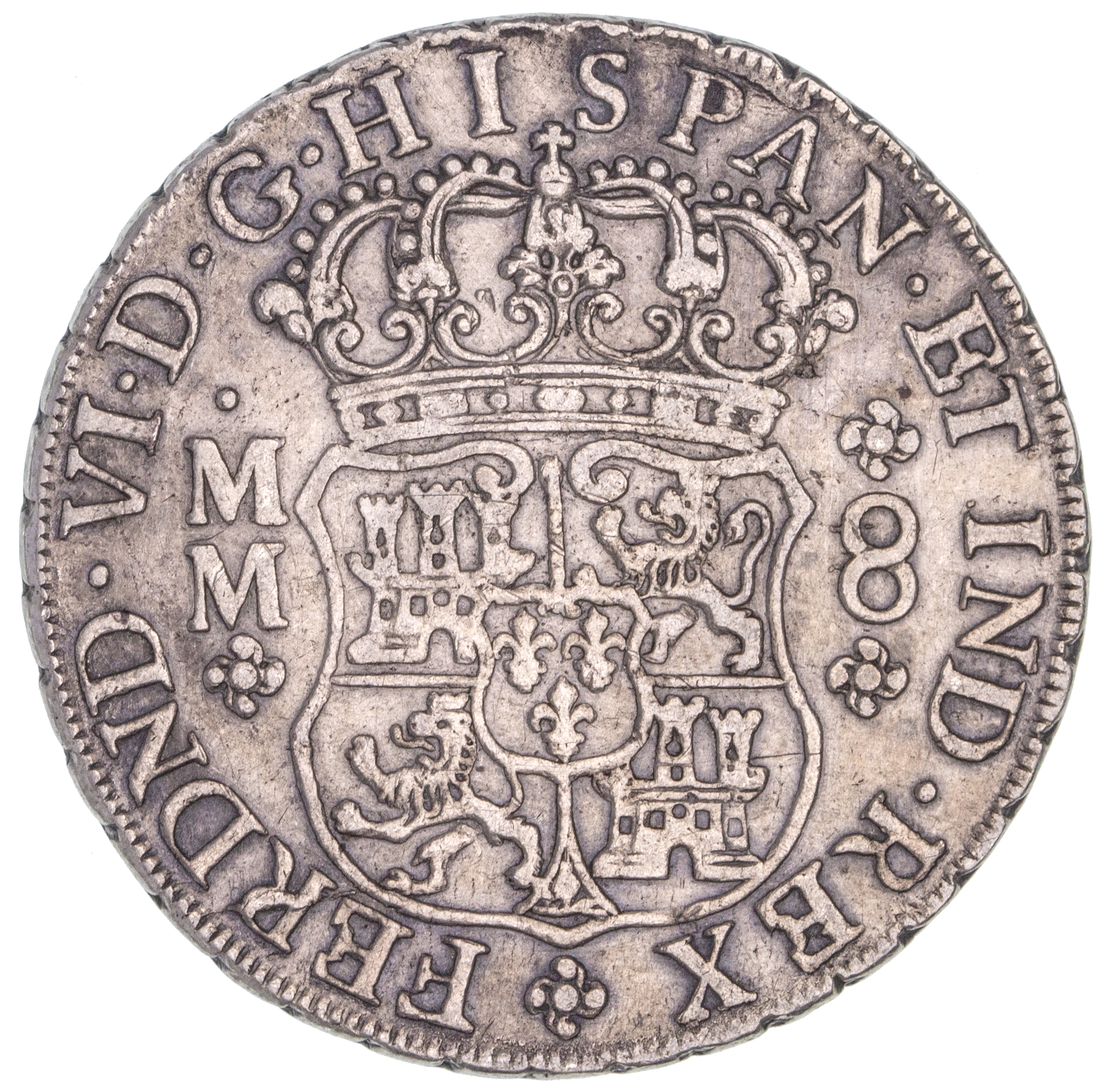 Mexico, Ferdinand VI, Eight Reales, 1759-MM, aVF