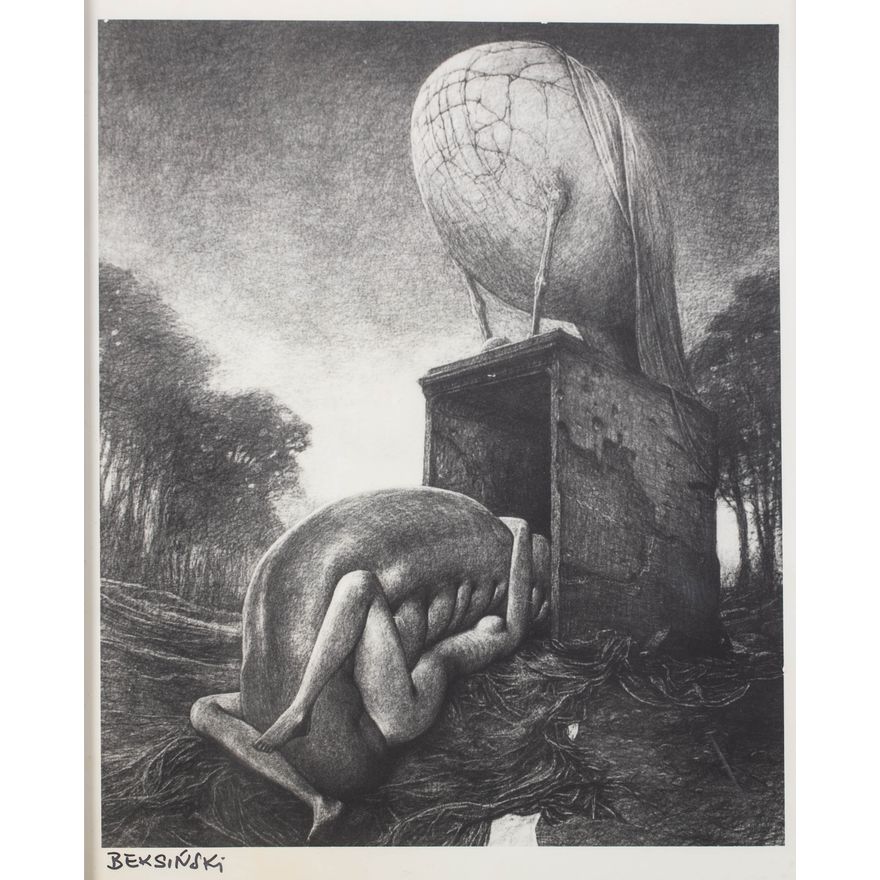 Zdzisław Beksiński | Bez tytułu (w uścisku)