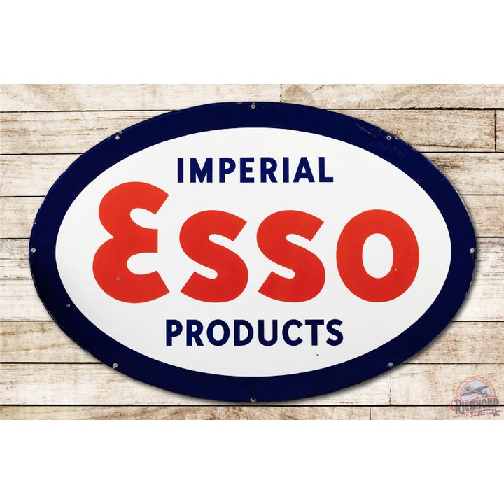 5' Imperial Esso Products Porcelain ID Sign TAC 8.9