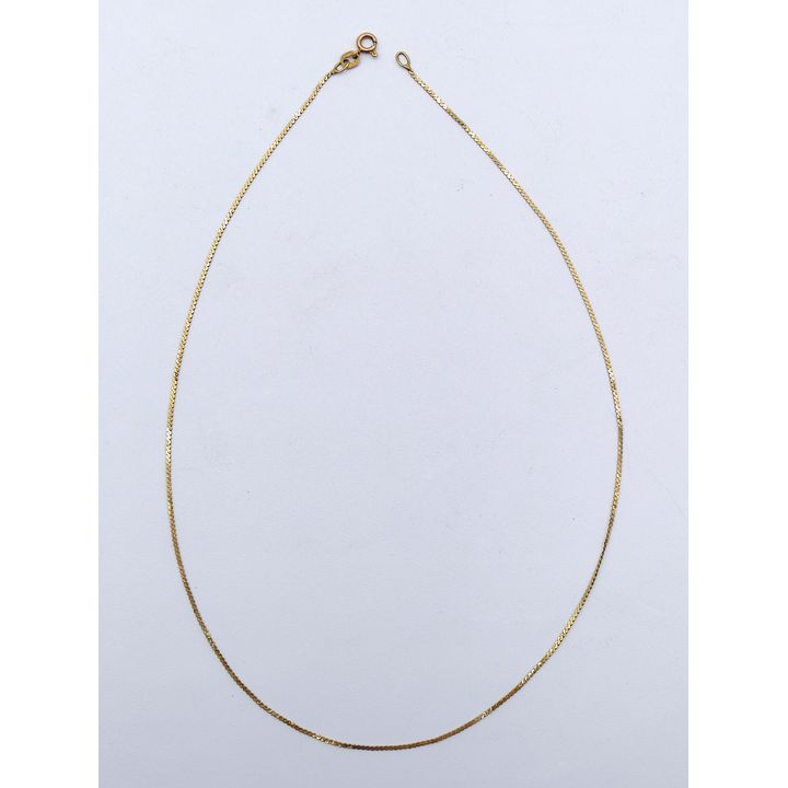 Box 14k Gold Thin Necklace - 1.6 Grams