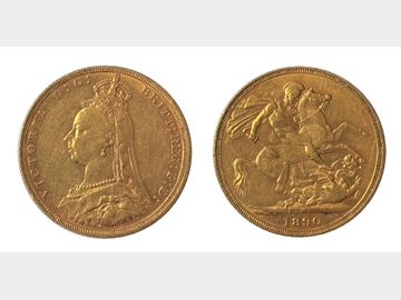 1890 VICTORIA MELBOURNE JUBILEE HEAD SOVEREIGN