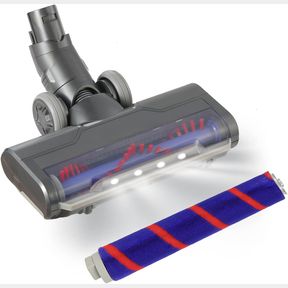 VACUUM CLEANER BRUSH WITH HEADLIGHTS FOR HARDWOOD & CARPET FOR DYSON V6 SERIES DC59 DC61 DC62 V6 DC74, UPGRADED MOTORIZED REPLACEM