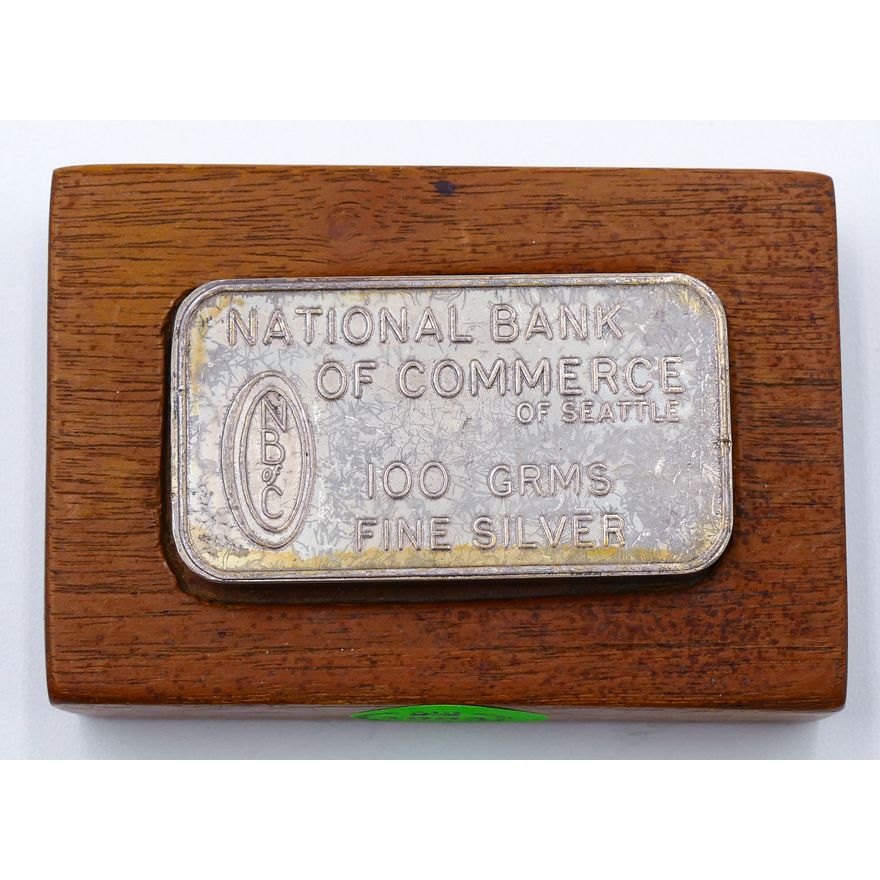 Seattle National Bank of Commerce 100 Grams Fine Silver
