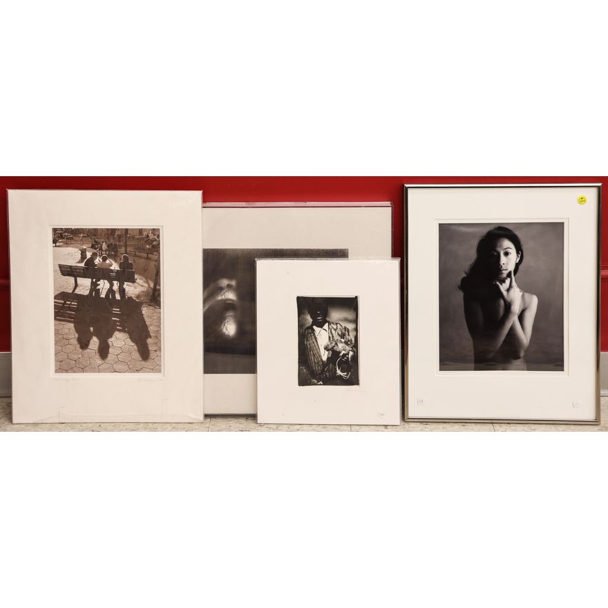 4pc Modern Art Signed Photographs 18''x25'' Largest - Cartasegna, etc.