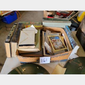 Box of assorted books, manuals, Chilton, other