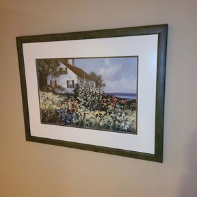 Artist Paul Landry - Framed Seaside Cottage Lithograph Print