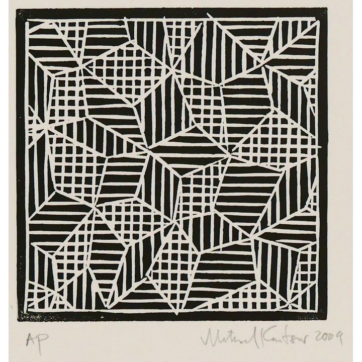 Michael Knutson ''Untitled'' 2009 Linocut 10''x9.5''
