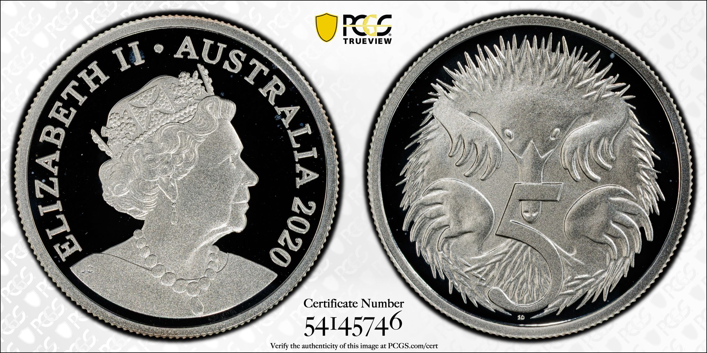 6th Portrait Silver, Five Cent, 2020, PCGS PR69DCAM
