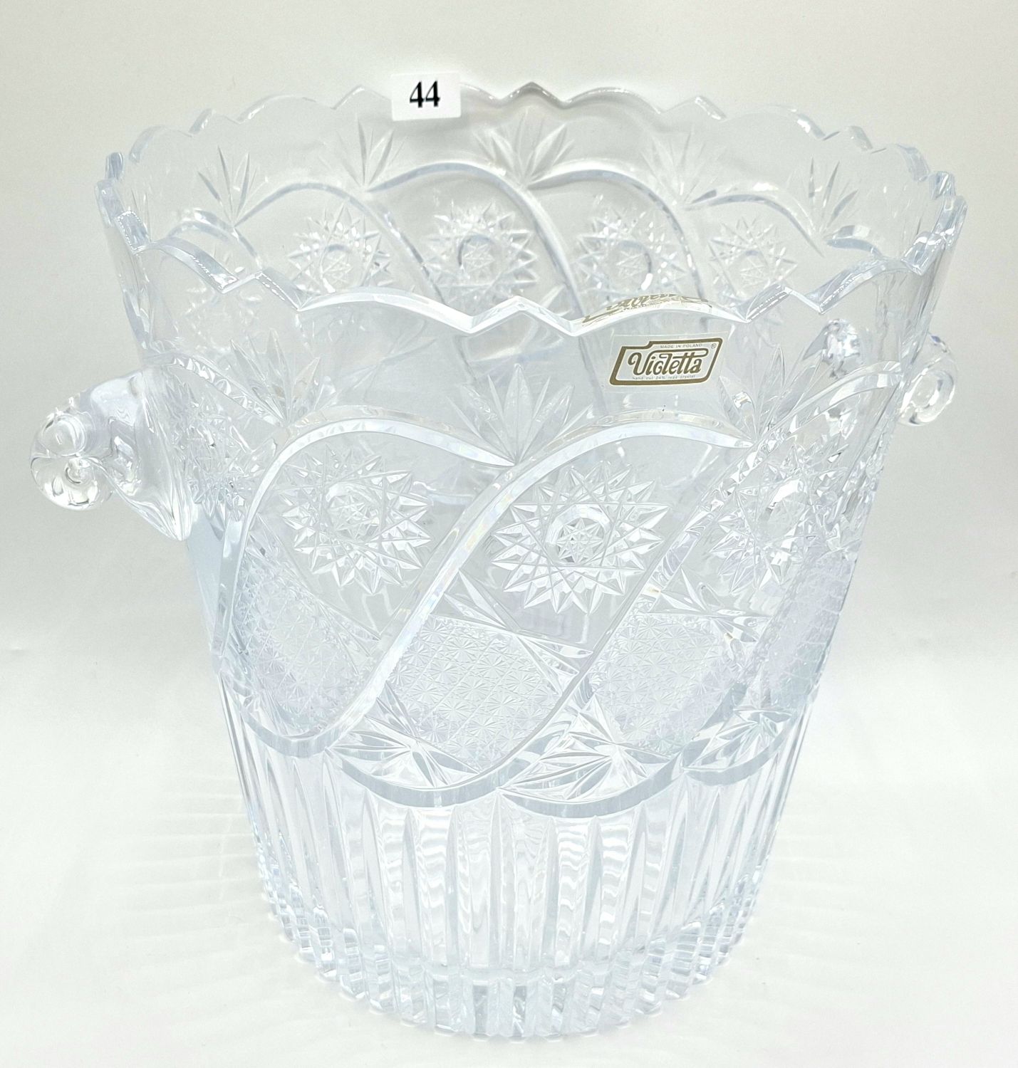 44 · LARGE POLISH CRYSTAL ICE BUCKET