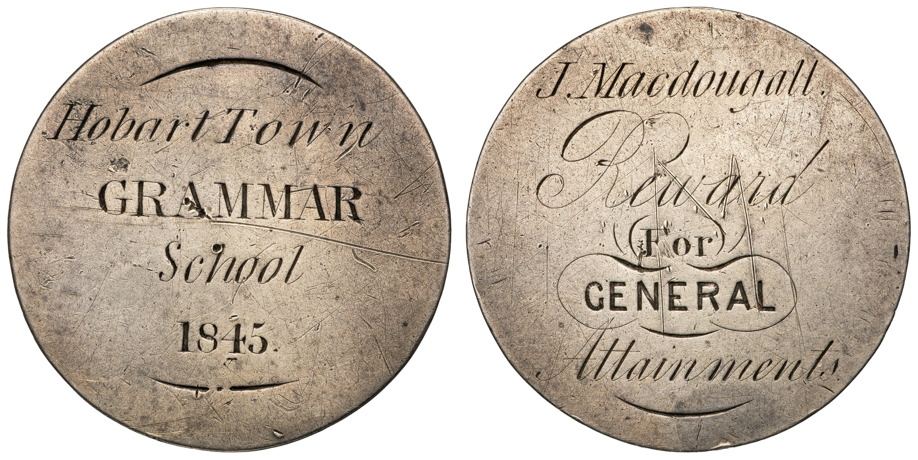 Hobart Town Grammar School, 1845, gF