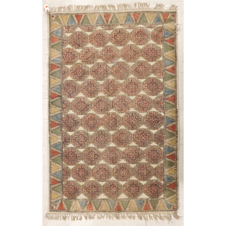 Antique Painted Kilim Rug 4'x6' Approx.