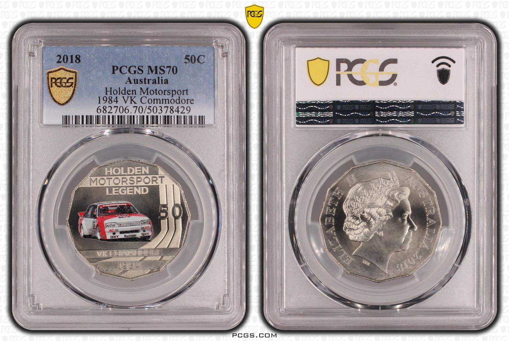 Holden Motorsport - 1984 VK Commodore POP 2/0, Fifty Cent, 2018, PCGS MS70
